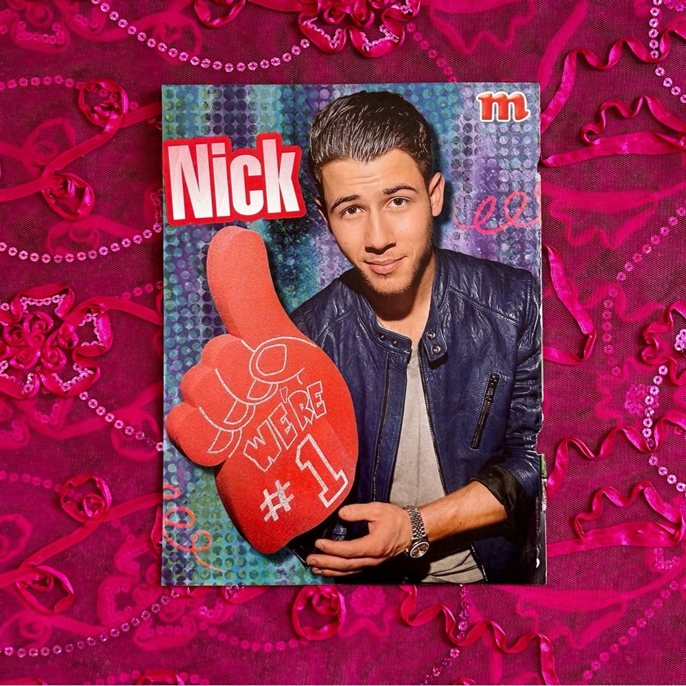 nick jonas collectible tear out m magazine poster